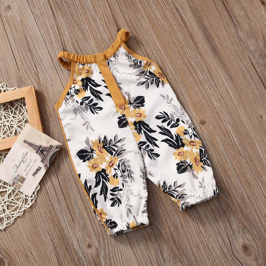 0-4Y Infant Baby Girls Floral summer Sleeveless romper baby girl Jumpsuit Personality design Rompers Clothes Outfits - RNGENCOURAGEMENTDESIGNS LLC-2D44.NET